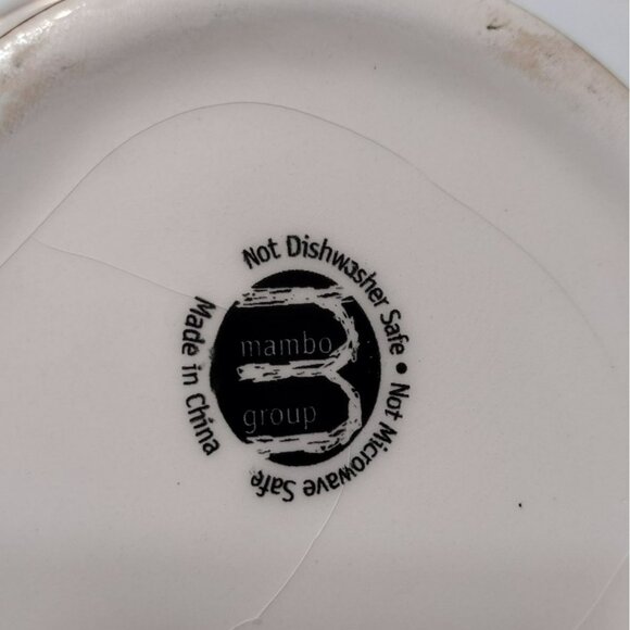 Hand-Painted Ceramic Cake Stand With Festive Design 8" Diameter Mambo Group - Picture 6 of 9